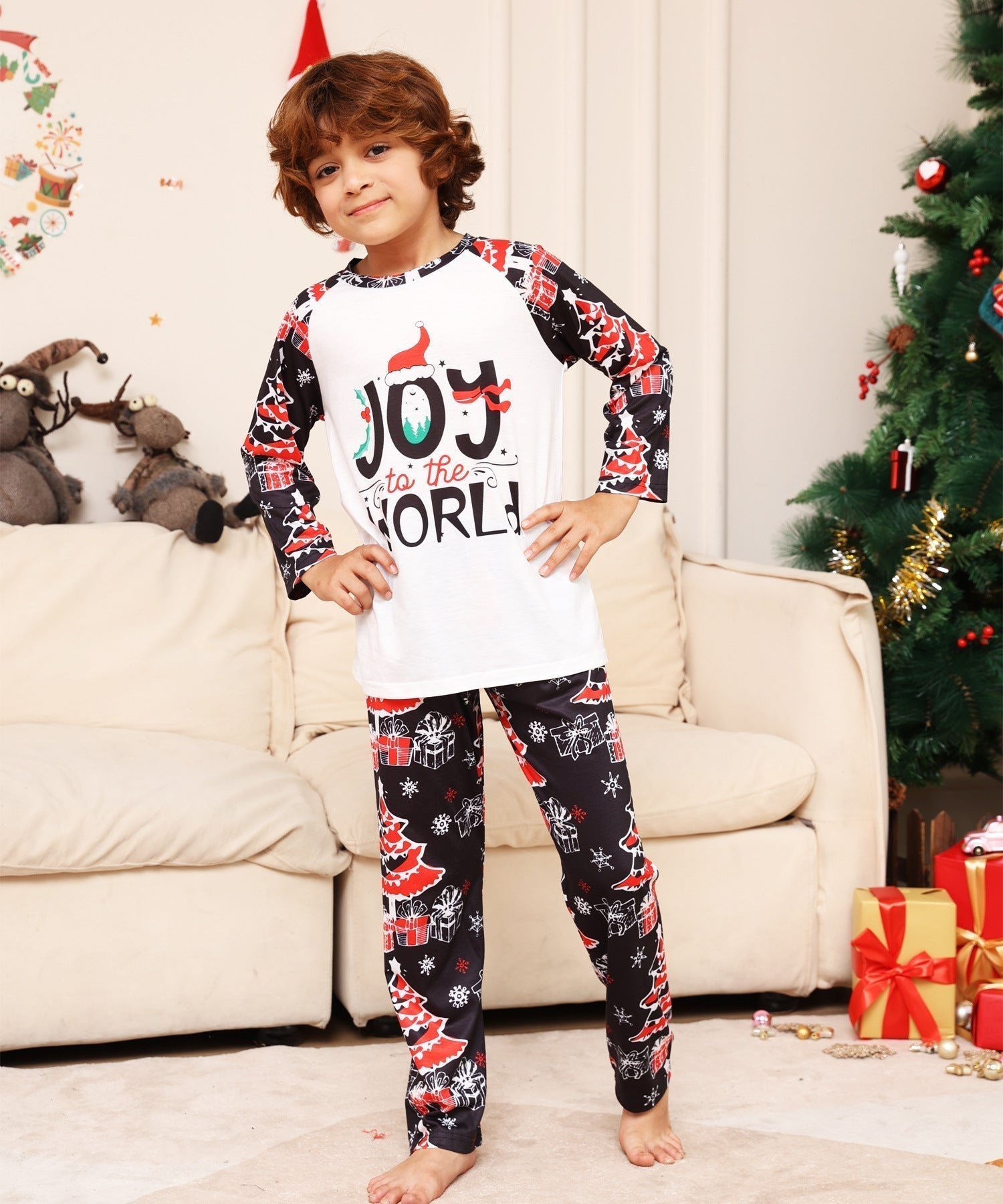 Family Matching Christmas Parent-Child Printed Pajamas