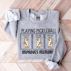 Cute Playing Pickleball Improves Memory Sweatshirt