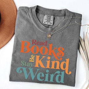 Read Books Be Kind Stay Weird Simple T-Shirt