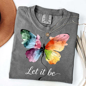 Let It Be Rainbow Butterfly Women T-Shirt