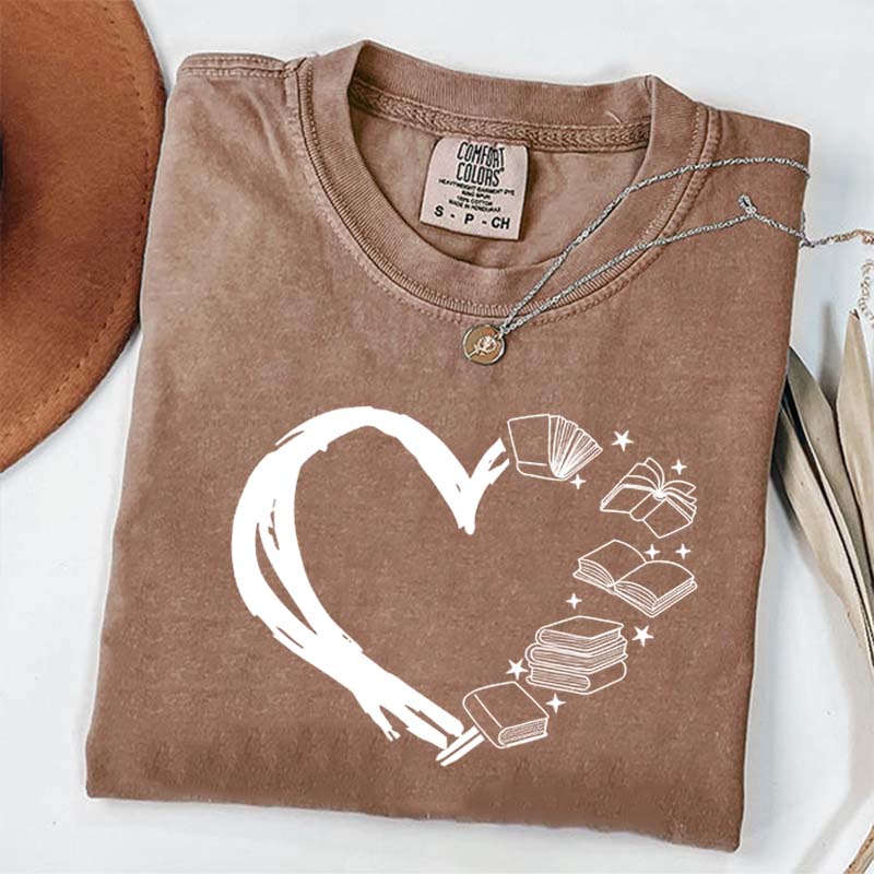 Heart of Books Lover T-Shirt