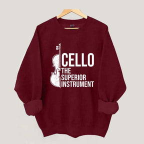 Cello Superior Instrument Music Sweatshirt