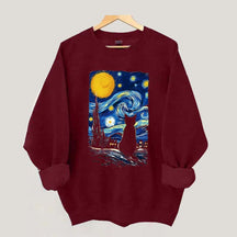 Van Gogh Cat Funny Sweatshirt