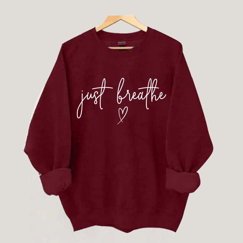 Just Breathe Yoga Lover Sweatshirt