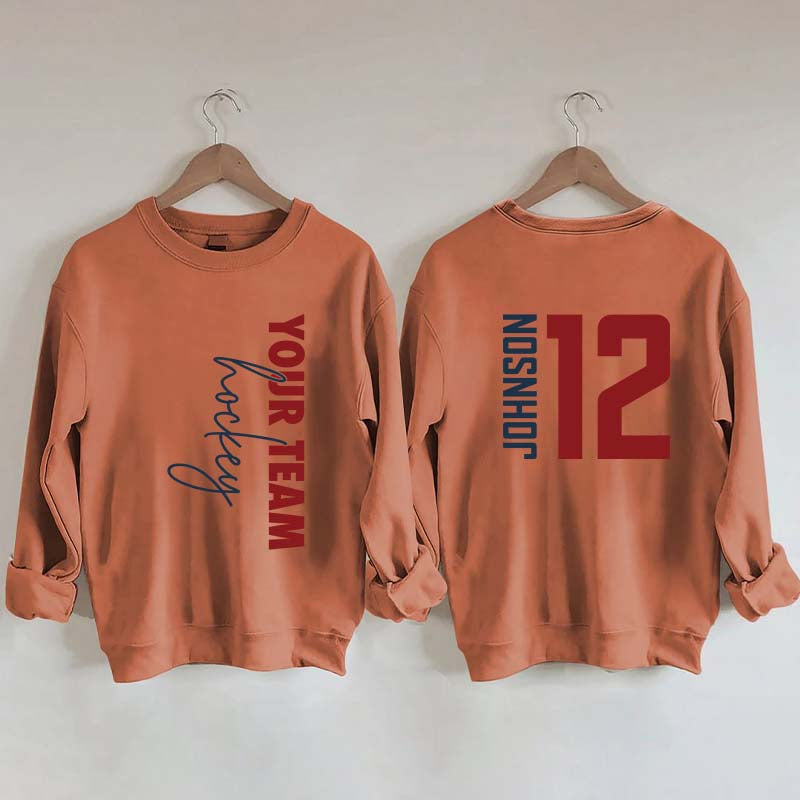 Custom Hockey  Name and Number Sweatshirt