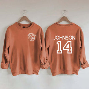 Custom Volleyball Mom Name and Number Sweatshirt