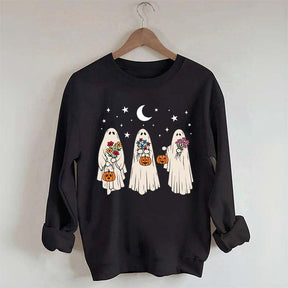 Vintage Retro Floral Ghost Sweatshirt