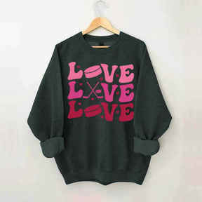 Sports Love Hockey Mom Sweatshirt