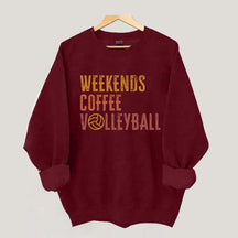 Weekends Coffee Volleyball Cute Sweatshirt