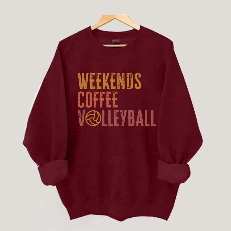 Weekends Coffee Volleyball Cute Sweatshirt