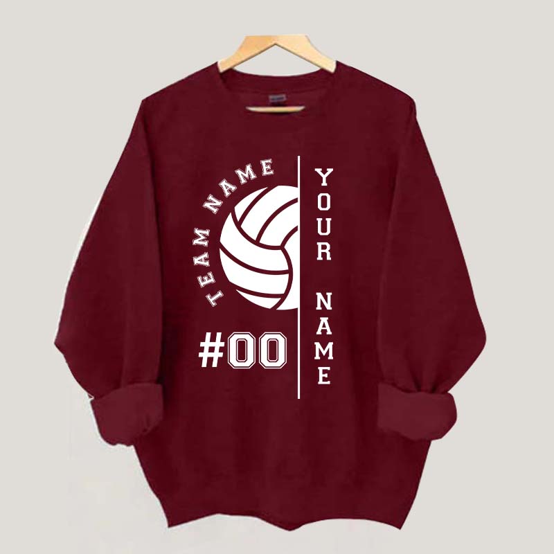 Custom Name Number Volleyball Sweatshirt