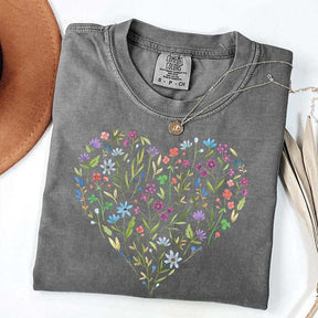 Wildflower Heart Graphic T-Shirt