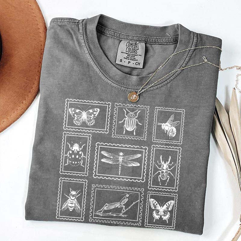 Insect Stamp Vintage Bug Lover T-Shirt
