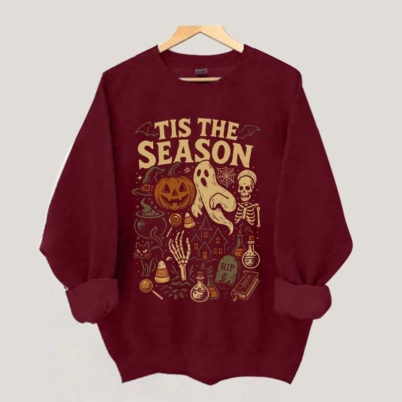 Tis' the Season Pumpkin Ghost Cute Sweatshirt