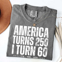Custom Birthday America Turns 250 T-Shirt