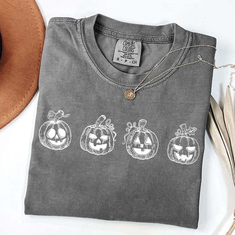 Minimalist Halloween Pumpkin T-Shirt