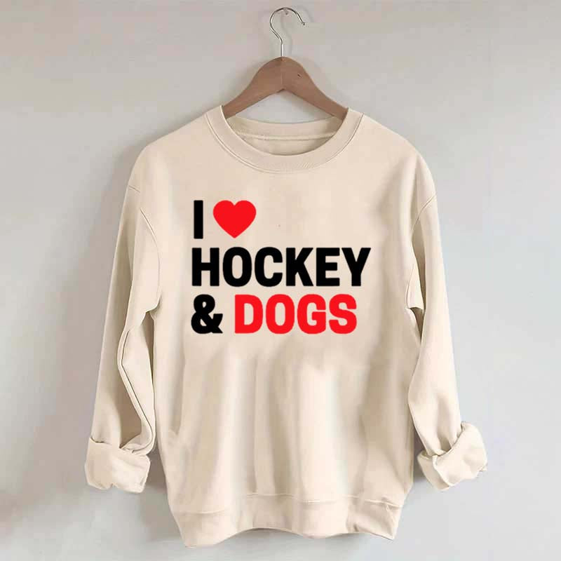I Love Hockey & Dogs Sweatshirt