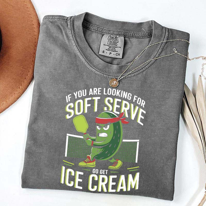 Soft Serve Pickleball Joke T-Shirt