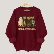 Cute Spooky and Feral Raccoon Sweatshirt