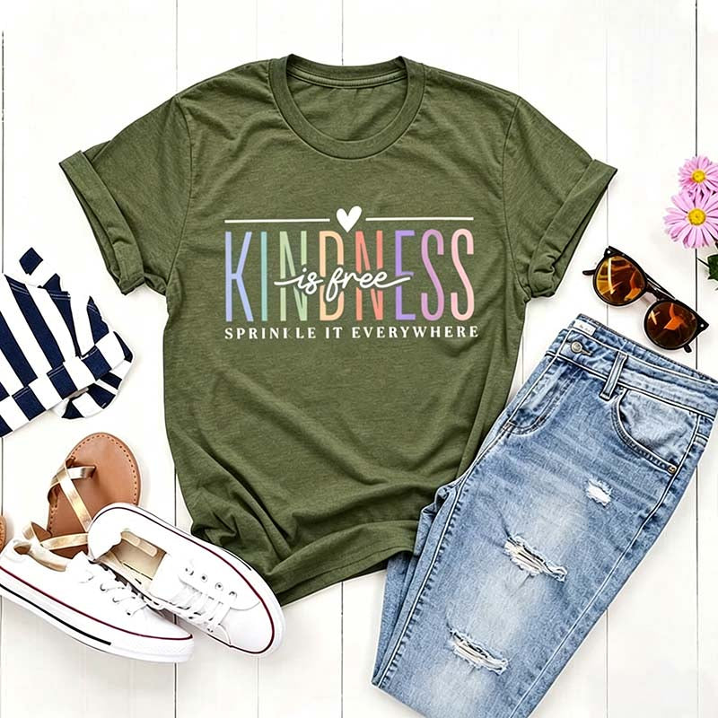 Cute Kindness Is Free Simple T-Shirt