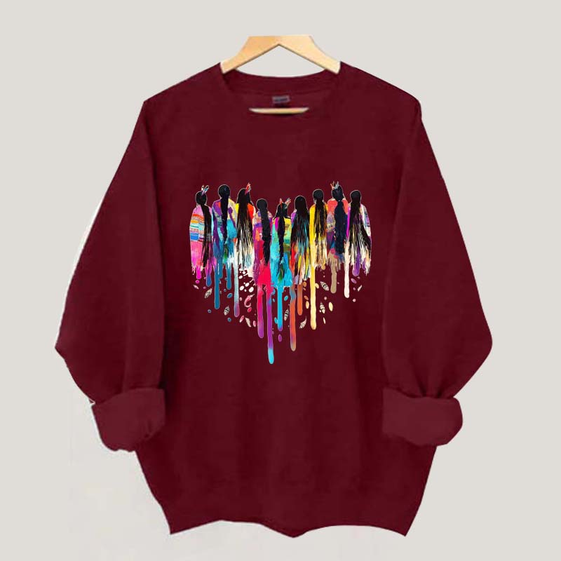 MMIW Feather Indigenous Pride Sweatshirt