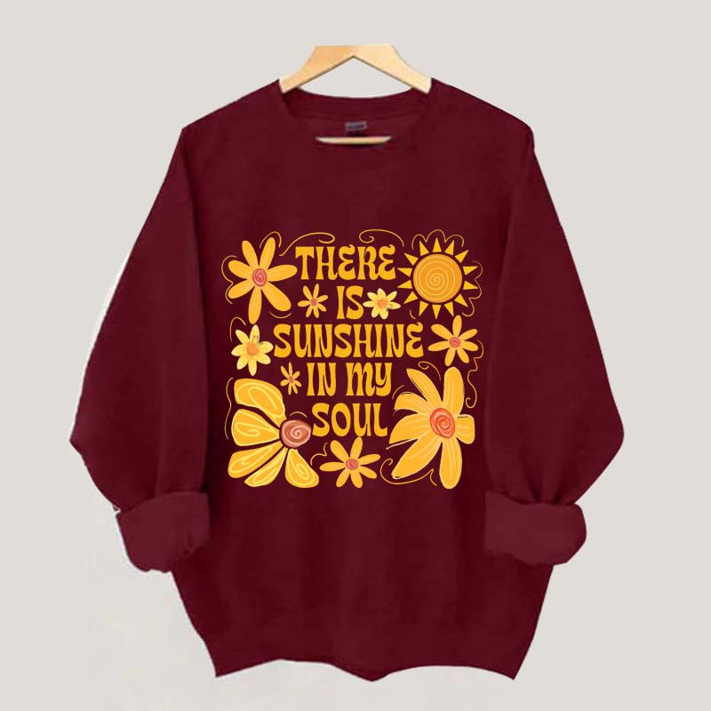 Boho Sunshine In My Soul Hippie Flower Sweatshirt