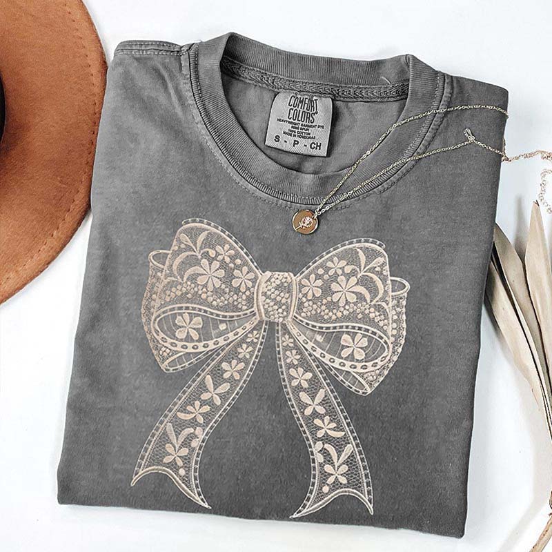 Comfort Colors Lace Bow T-Shirt