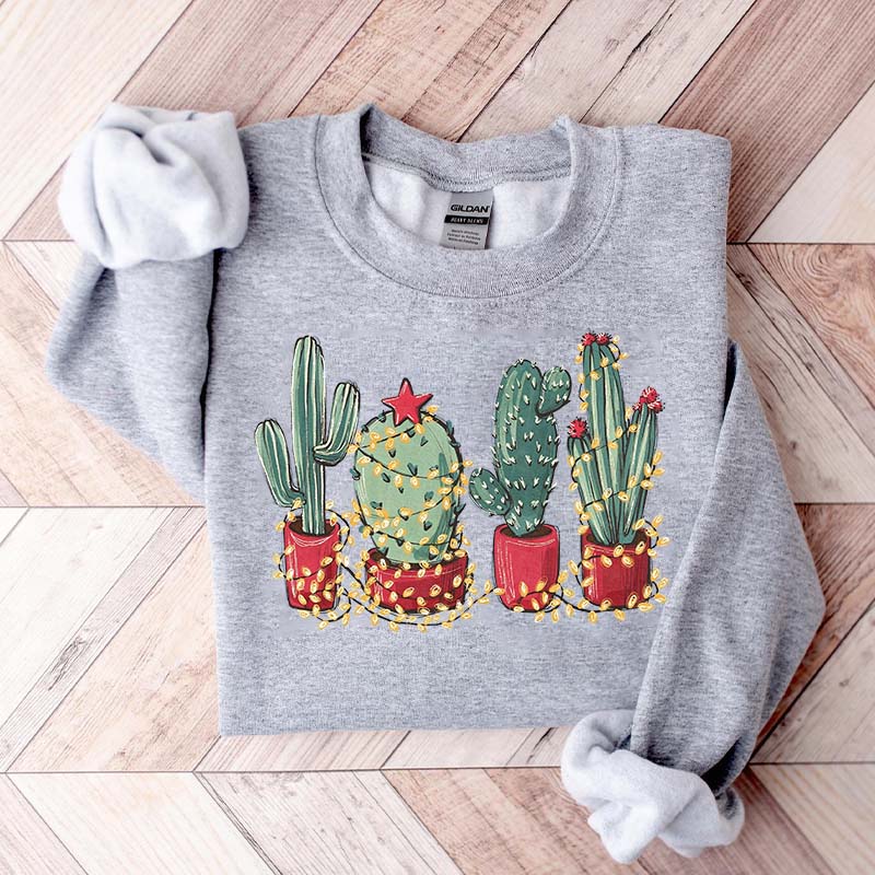 Christmas Cactus Cute Sweatshirt