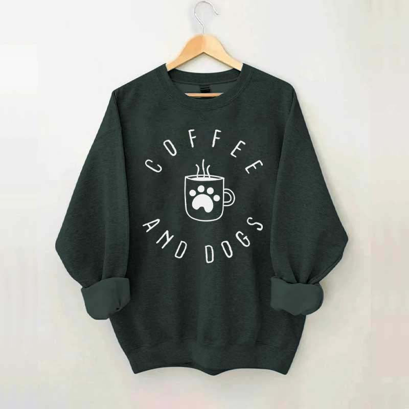 Cute Coffee and Dogs Sweatshirt