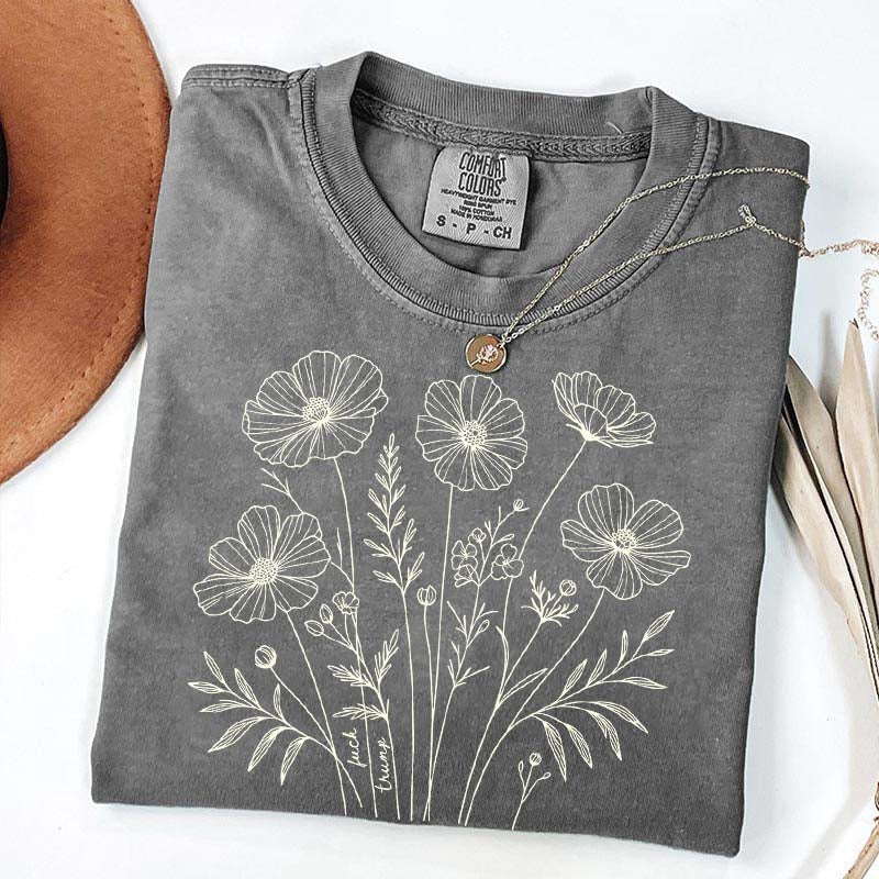 Comfort Color Flowers Lover GIfts T-Shirt