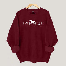 Horse Heartbeat Farm Animal Sweatshirt