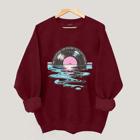 Time Casts A Spell On You Retro Vinyl Record Sweatshirt