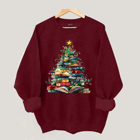 Christmas Book Tree Xmas Lover Sweatshirt