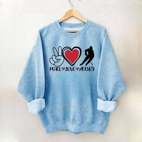 Peace Love Hockey Sweatshirt