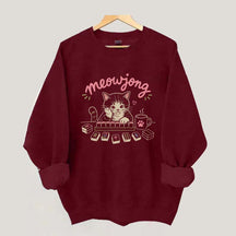 Cute Mahjong Cat Lover Sweatshirt