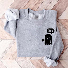 Boo Ghost Halloween Sweatshirt