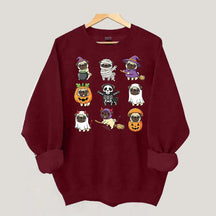 Pug Halloween Spooky Dogs Lover Sweatshirt