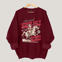 Annual North Pole Rodeo Western Christmas Sweatshirt