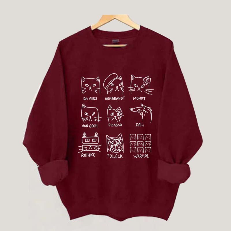 Artistic Cats Inspired by Famous Painters Sweatshirt