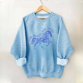 Wild Horses Graphic Vintage Western Country Sweatshirt