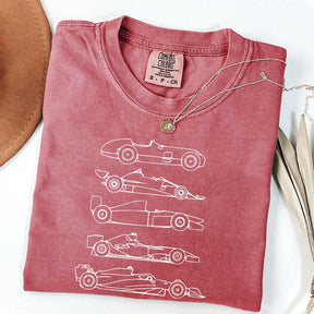 Evolution of a F1 Car Race T-Shirt