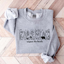 Cute Respect the Locals Woodland Animals Sweatshirt