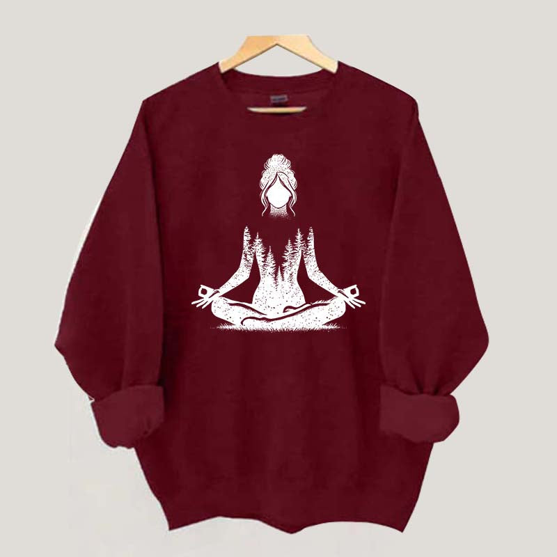 Yoga Pose Forest Sweatshirt