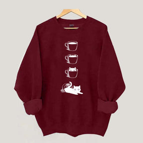 Coffee Cat Lover Sweatshirt