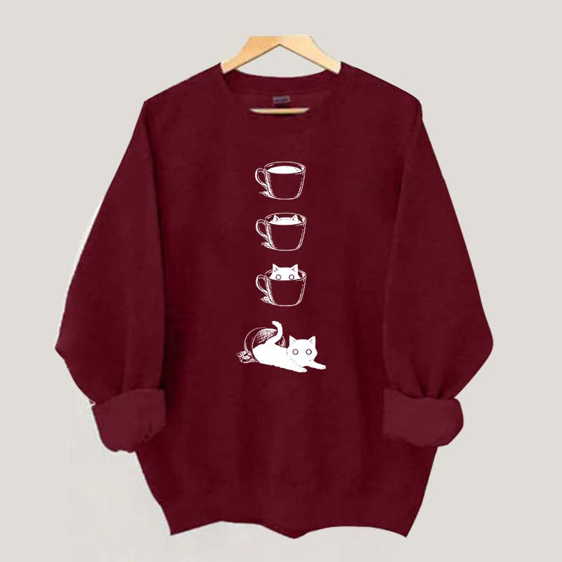 Coffee Cat Lover Sweatshirt