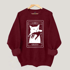 Tarot Card Black Cat Sweatshirt