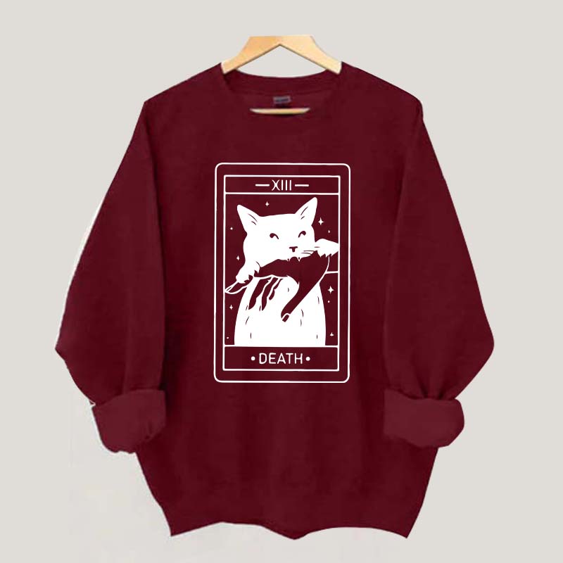 Tarot Card Black Cat Sweatshirt