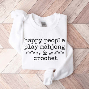 Happy People Play Mahjong & Crochet Sweatshirt