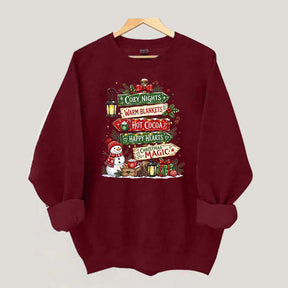 Funny Watercolor Christmas Signpost Sweatshirt