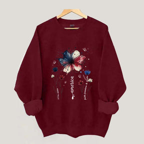 USA 250th Anniversary Floral Sweatshirt